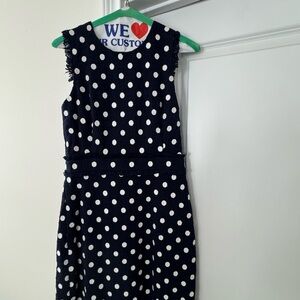 Polka Dot Kids Dress - Navy and White